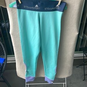 STELLA SPORT turquoise and pastel purple leggings